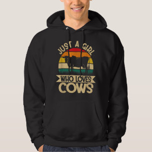 Sudadera Sólo un Chica que ama a las vacas cosechar granjas
