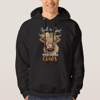 Sudadera Solo un Chica que ama a las vacas escocesas de la 