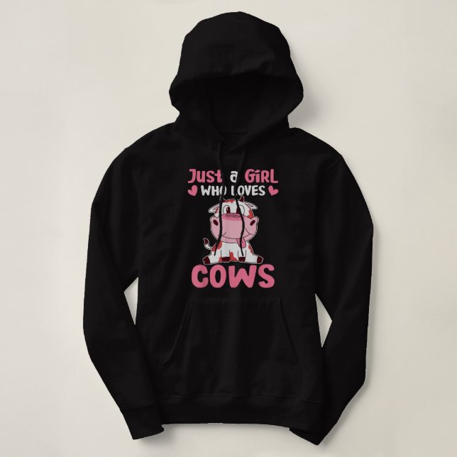 Sudadera Sólo un Chica que ama a las vacas peregrinas (Diseño del anverso)