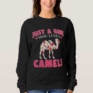 Sudadera Sólo un Chica que ama a los animales de camellos