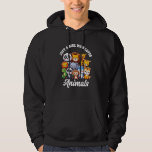 Sudadera Solo un Chica que ama a los animales salvajes anim