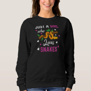 Sudadera Solo un Chica que ama a los animales serpientes co
