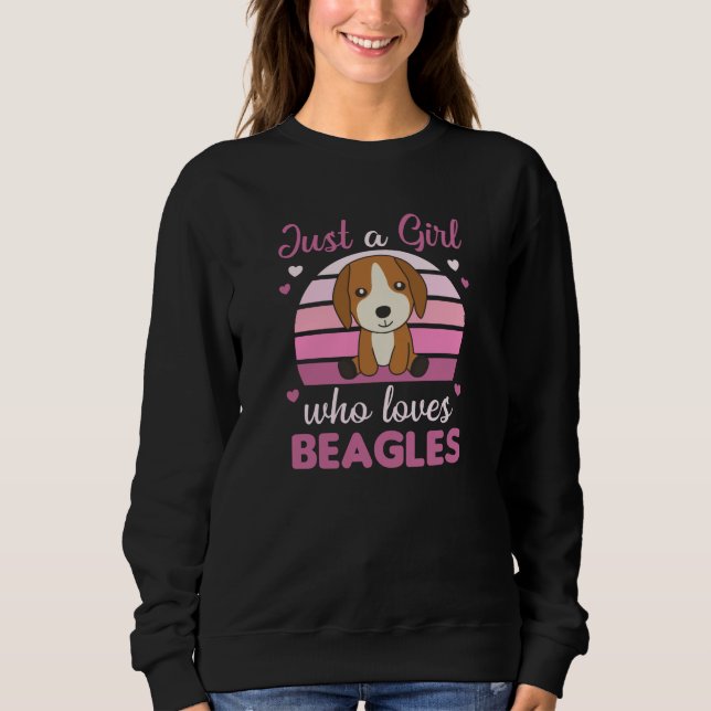 Sudadera Sólo un Chica que ama a los Beagles - Perro de Bea (Anverso)