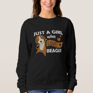 Sudadera Sólo un Chica que ama a los Beagles - Perro de Bea