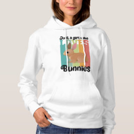 Sudadera Solo un Chica que ama a los Bunnies Easter Bunny C