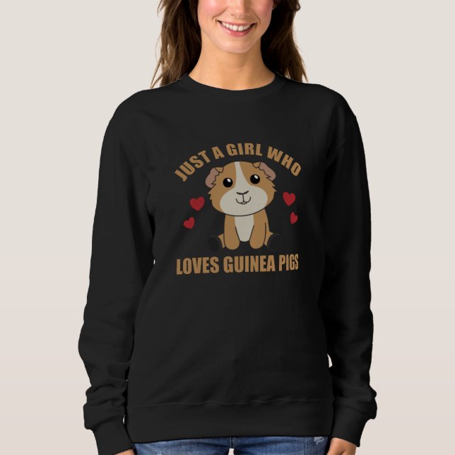 Sudadera Solo un Chica que ama a los cerdos de Guinea - Gui (Anverso)
