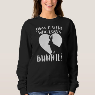Sudadera Sólo Un Chica Que Ama A Los Conejo De Conejo Cute 