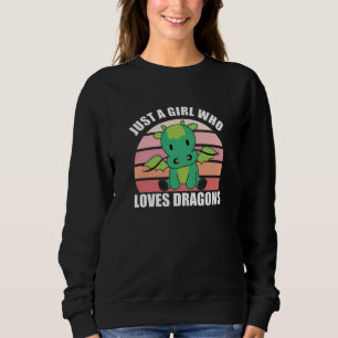 Sudadera Sólo un Chica que ama a los dragones animales de c