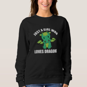 Sudadera Sólo un Chica que ama a los dragones Chicas de ani
