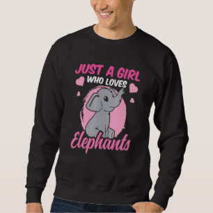 Sudadera Solo un Chica que ama a los elefantes