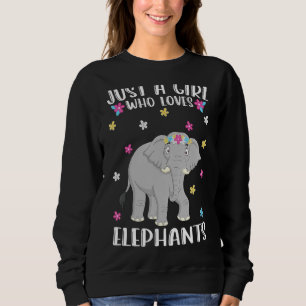 Sudadera Solo un Chica que ama a los elefantes como elefant