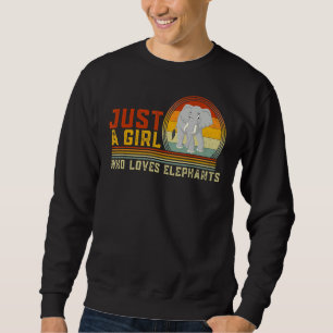 Sudadera Solo un Chica que ama a los elefantes como un elef