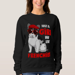 Sudadera Solo un Chica que ama a los franceses por el toro 