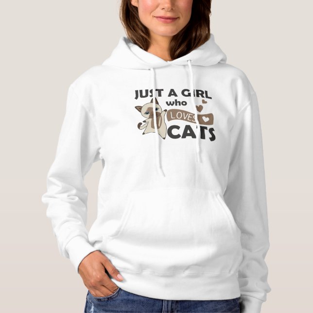 Sudadera Sólo un chica que ama a los gatos dulces (Anverso)