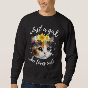 Sudadera Sólo un Chica que ama a los gatos - un amante del