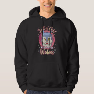 Sudadera Solo un Chica que ama a los lobos lobo animal