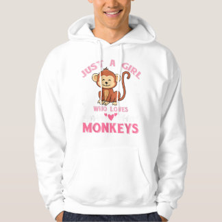 Sudadera Solo un Chica que ama a los monos
