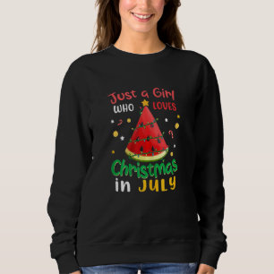 Sudadera Solo Un Chica Que Ama A Los Navidades En La sandía