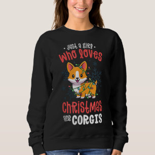 Sudadera Solo un Chica que ama a los Navidades y a Corgis K