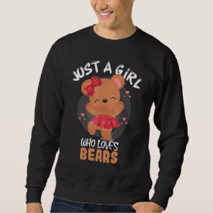 Sudadera Sólo Un Chica Que Ama A Los Osos Cute Costum De Os