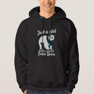 Sudadera Sólo un Chica que ama a los osos polares con un os