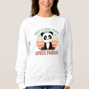 Sudadera Sólo un Chica que ama a los Pandas Cute Animales V