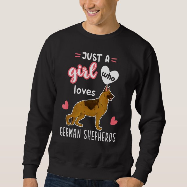 Sudadera Sólo un Chica que ama a los pastores alemanes (Anverso)