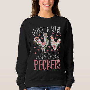 Sudadera Solo un Chica que ama a los pastores florales de p