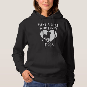 Sudadera Sólo un Chica que ama a los perros Perros Negros C