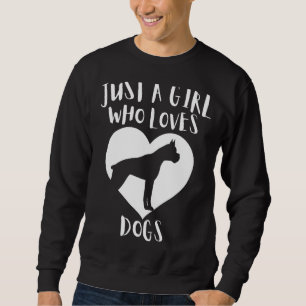 Sudadera Sólo un Chica que ama a los perros Perros Negros C