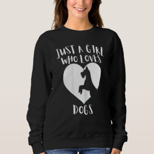 Sudadera Sólo un Chica que ama a los perros Perros Negros C