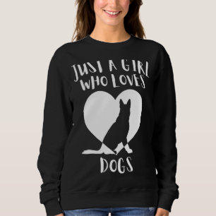 Sudadera Sólo un Chica que ama a los perros Perros Negros C