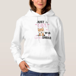 Sudadera Solo un Chica que ama a los perros shiba dulces