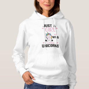 Sudadera Solo Un Chica Que Ama A Los Unicornios Por El Cora