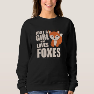 Sudadera Sólo un Chica que ama a los zorros Naranja de anim