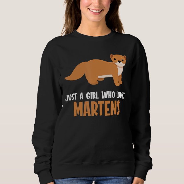 Sudadera Sólo un chica que ama a Martens Marten (Anverso)