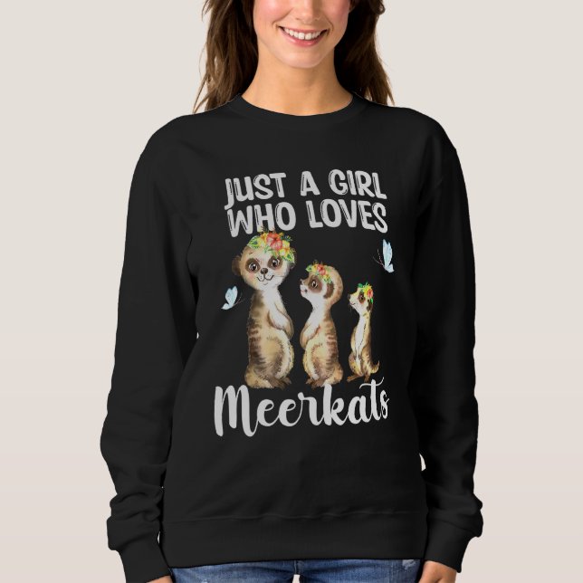 Sudadera Solo Un Chica Que Ama A Meerkats Meerkat Hawaiian  (Anverso)
