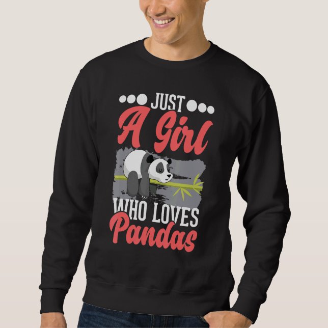 Sudadera Solo un Chica que ama a Pandas (Anverso)