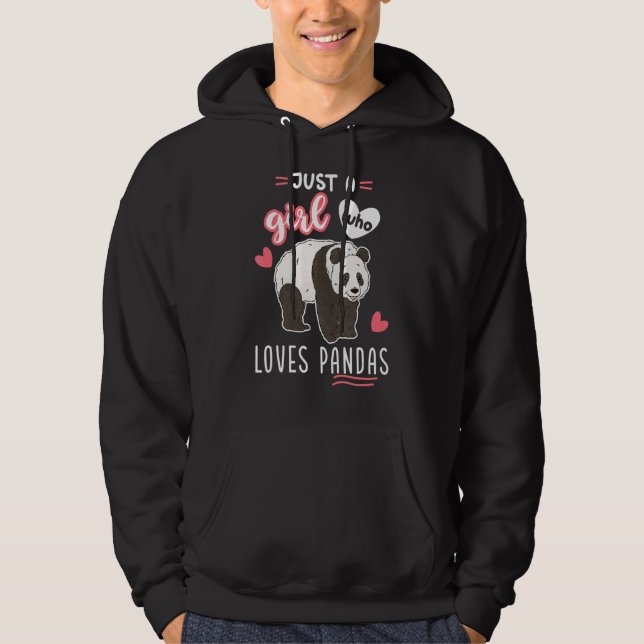 Sudadera Solo un Chica que ama a Pandas (Anverso)