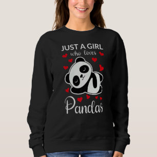 Sudadera Sólo un Chica que ama a Pandas Chica de oso lindo 