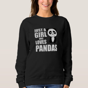 Sudadera Sólo un Chica que ama a Pandas Cute Animales Vinta