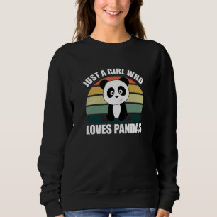 Sudadera Sólo un Chica que ama a Pandas Cute Animales Vinta