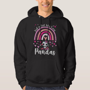 Sudadera Solo un Chica que ama a Pandas Rainbow Cute Panda