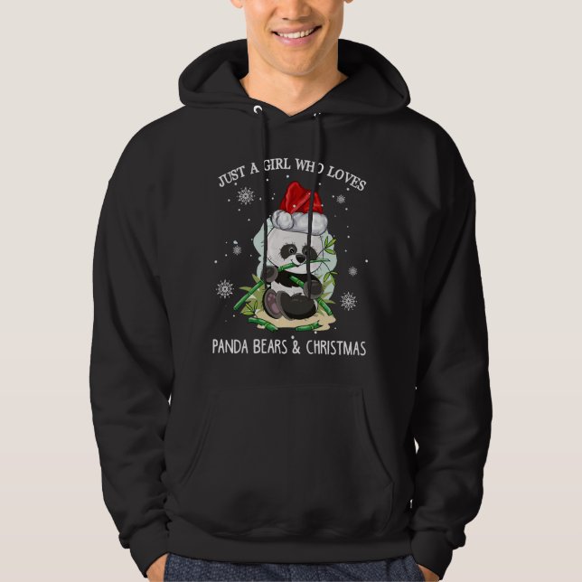 Sudadera Solo Un Chica Que Ama A Pandas Y Navidades (Anverso)