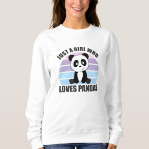 Sudadera Solo un Chica que ama a Pandas y sus dulces animal