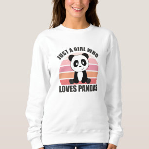 Sudadera Solo un Chica que ama a Pandas y sus dulces animal