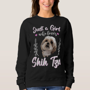 Sudadera Sólo Un Chica Que Ama A Shih Tzus Relajado Fit