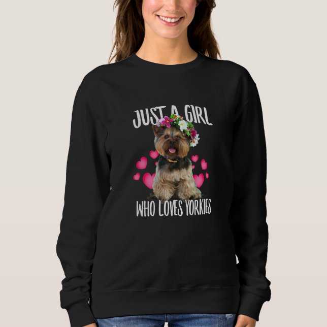 Sudadera Solo Un Chica Que Ama A Su Perro Amar A Papá Mamá  (Anverso)