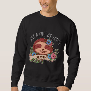 Sudadera Sólo un Chica que ama a un animal eslovaco y lento
