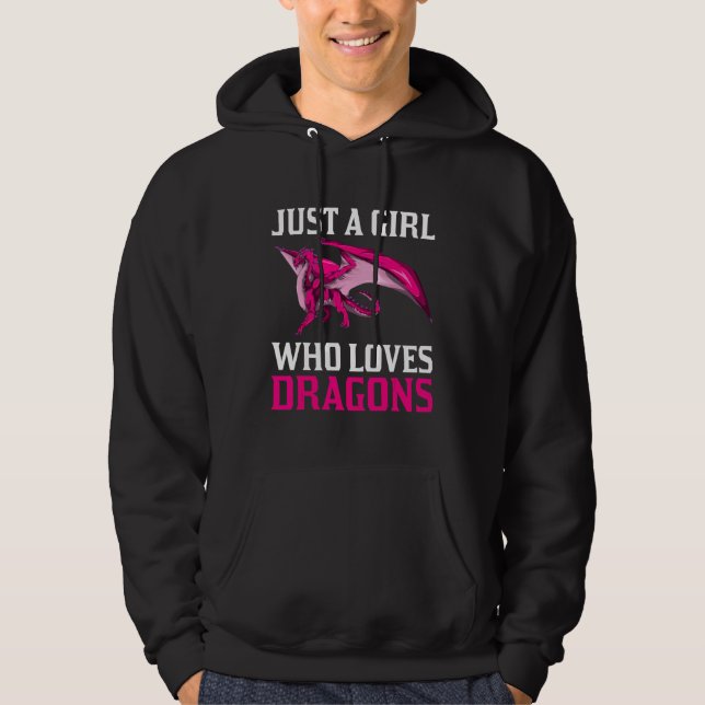 Sudadera Sólo un Chica que ama al dragón (Anverso)
